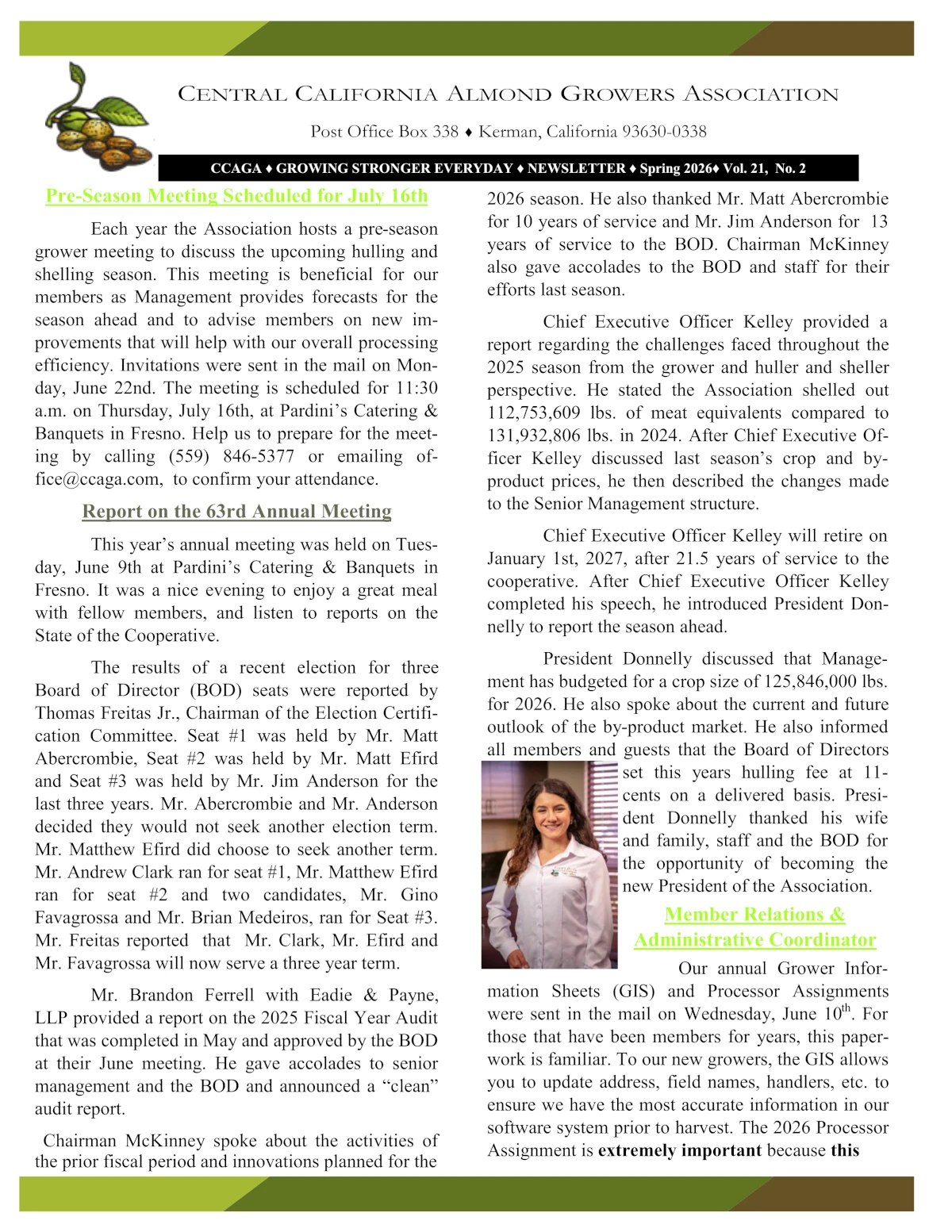 Summer 2026 Newsletter